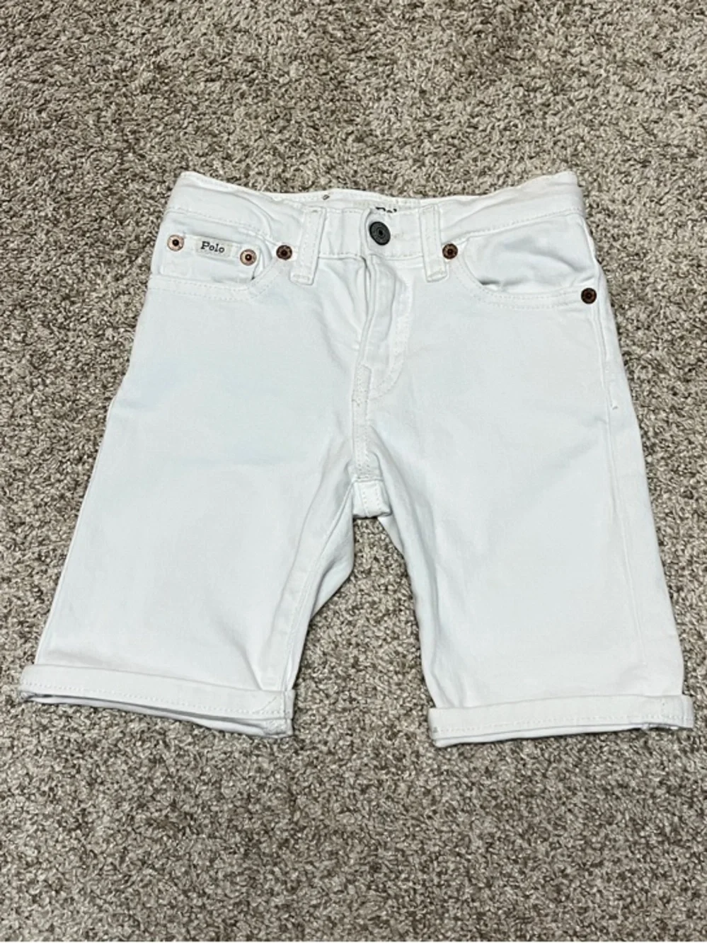 Polo Ralph Lauren Sullivan Slim Kids White Denim Shorts